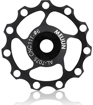 Umwerfer Riemenscheibe, 11T / 13T Stützrad Aluminiumlegierung Mountain Road Fahrrad Schaltwerk Riemenscheibe(13T-Schwarz)