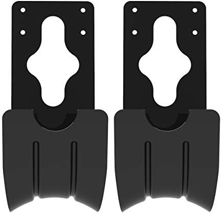 Gardzen 2er-Pack Stahl-Wandmontage, robuster Gartenschlauchhalter, Autoschlauchhalter, Träger, Unterstützung für Gartenschlauchaufhänger, mit einer vorderen Nut zum Halten der Sprühdüse