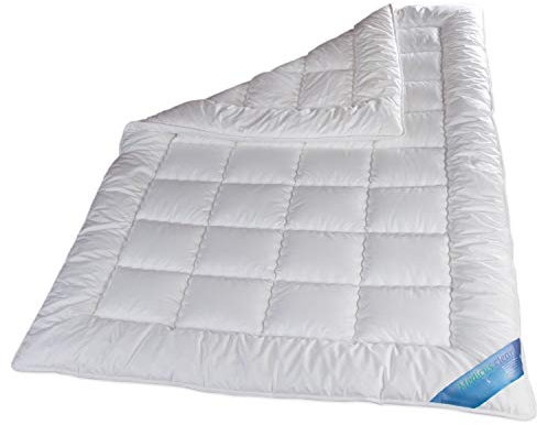Schlafmond Medicus Clean Allergiker Sommer Bettdecke 135x200 Set mit Kissen 40x80 cm - Bettdecke und Kissen Set aus Baumwolle - Waschbar bis 95 Grad