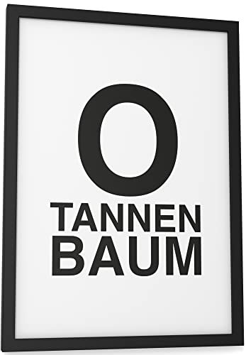 Papierschmiede® XMAS Poster, A4 (21x30 cm) Deko mit Spruch zu Weihnachten, Wohnzimmer Wanddeko, Schlafzimmer, Küche Dekoration ohne Rahmen, O-Tannenbaum