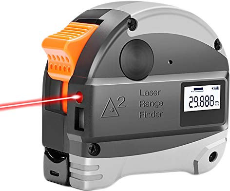 Powerful Tools Digital Laser Distance Meter,USB Rechargable Laser Meter Laser Measure,5M Tape Measure,Portable Handle Digital Range Finder(Laser Tape Measure)