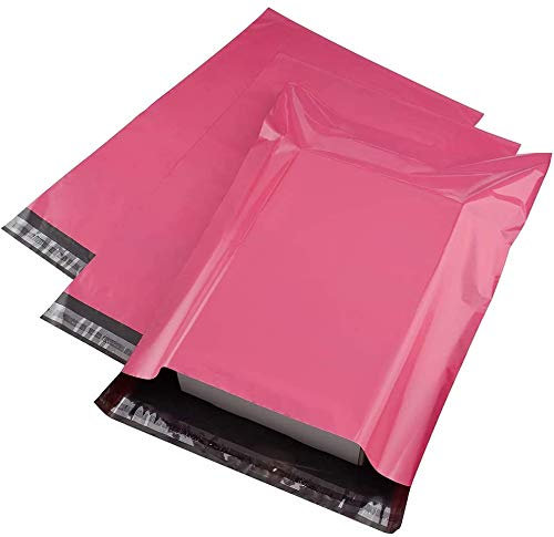 Switory Poly-Versandtaschen, Versandtaschen für Versandverpackungen, 30,5 x 39,5 cm, 100 Stück, Knallrosa