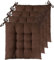 Pack 6 Unidades Cojines para Silla, 40X40 CM, Relleno de Algodón, Ideal para la Decoración de Cocina y Sala, Fabricado en España (6 Unidades, Marrón)