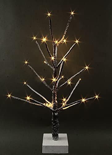 Deko-Baum mit Schnee LED Beleuchtung warmweiß beleuchteter Ast-Baum Licht Äste Dekobaum Kunstschnee Kleine Baumbeleuchtung Innen Deko Astbaum Nackter Baum Weihnachtsdeko Winterdekoration Baumlampe