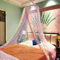 Eimilaly Prinzessin Betthimmel mit 250pcs Warm White Curtain Lichter, Regenbogen Betthimmel für Mädchen Zimmer Dekoration, 30D verschlüsselten Stoff