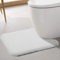 ROLIZOE WC Vorleger mit Ausschnitt Extrem Dicker WC Teppich rutschfest Klovorleger Hochsaugfähige Stand WC-Vorleger Super Weich Toilette Badteppich Mikrofaser 50 x 60cm, Weiß