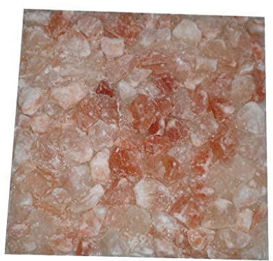 Materiale costruzione Parete in puro sale rosa dell'Himalaya in mattoni di sale o piastrelle di saleq (piastrelle di sale 40 x 40 x 5/6 cm)