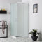 Kiamami Valentina Paroi de Douche 80x80 cm avec Verre dépoli, profils en Aluminium et Ouverture d'angle | Giada