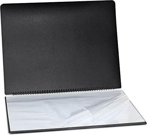 Liquidraw A3 Art Portfolio Case for Artists with 20 Sleeves Inserts Storage Spiral File Portfolio Folder for Artists, Architects, Drawing, Painting, Documents and Professional Files