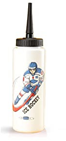 Squeeze Water Bottles 34 oz CLA JLT Hockey Lacrosse Football Boxing W/ Sport Helmet w/Long Straw Cycling Gym