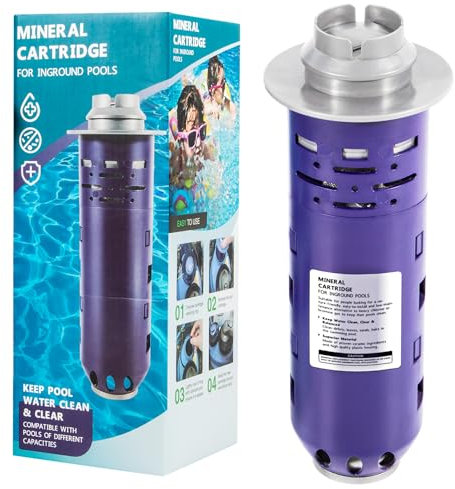 W28002 Cartouche minérale compatible avec tous les désinfectants de piscine Zodiac DuoClear System 45 navires sauf limité, compatible avec les piscines jusqu'à 45 000 gallons W26002