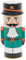 URBN-CHEF Green Metal Christmas Nutcracker Soldier Themed Biscuit Cookie Tin Jar Tea Coffee Pasta Pastries