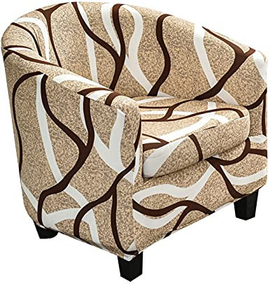 CZADMXP 2 Stücke Sesselbezug, Elastisch Sesselschoner Sesselüberwurf Sesselhusse Sofahusse Stretch Husse Für Clubsessel Loungesessel Cocktailsessel (Linie)