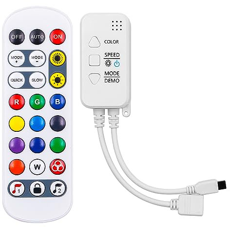CENPEK Controller per Strisce LED Controller RGB Bluetooth con Telecomando Compatibile con Strisce LED RGB A 4 Pin 5V-24V