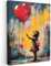 MuchoWow© Impressions sur Toile 30x40 cm Deco Tableau Murale Decoration Salon Peinture Tableaux Chambre Toiles Maison Fille - Ballon - Coeur - Graffiti