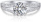 MomentWish Verlobungsring Damen, 1 Karat Ringe Frauen Moissanite Ring Silber 925 Damen Geschenk für sie-Größe 53