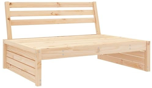 vidaXL Garten Ecksofa, Modular Gartenmöbel, Sofa Lounge Sessel für Garten Terrasse Balkon, Gartensofa Gartensessel, Massivholz Kiefer