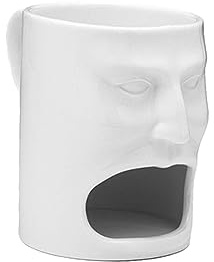 RORPOIR Face Ceramic Cookies Mug Ceramic Mug Cup for Biscuit Tea Unique Face Shape as Cookie Holder