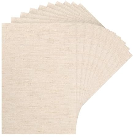 sourcing map Dollhouse Floorboards 12 Inch x 8 Inch Dollhouse Wallpaper and Flooring Fabric Pattern Beige for Dollhouse Sand Table Model Accessories 10 Pcs