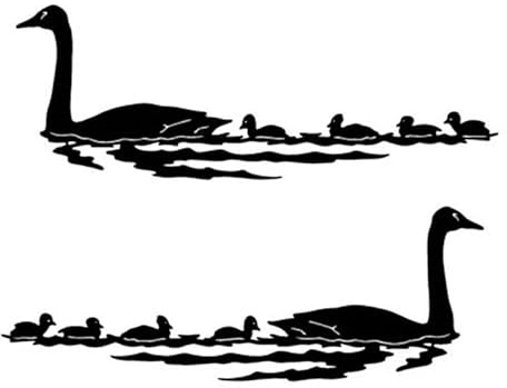 14.8X5.4CM 2X GANS, GÄNSE, VOGEL, Boot (1 RECHTS & 1 LINKS) Spaß Vinyl Aufkleber Auto Aufkleber
