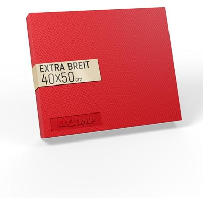 NEOLYMP Balance Pad - Rutschfestes Gleichgewichtstrainer für Physio & Reha - Balance Kissen Gelenkstärkend, Schweißfest, Elastisch - Ideal für Yoga, Gym & Zuhause (Balance Pad rot 50 x 40)