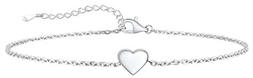 Supcare Fußkettchen für Damen Mädchen 925 Sterling Silber Fußkette Armband Charm Minimalist Fußschmuck Sommer Barfuß Anklet Strand Fußband Accessoire Modeschmuck für Muttertag Valentinstag