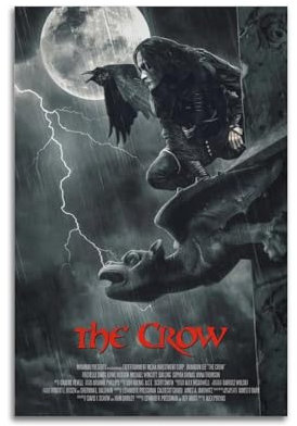 Szzmyo Filmposter The Crow, dekoratives Gemälde, moderne ästhetische Leinwand, Poster, Schlafzimmer-Kunst, Wohnzimmer, Dekoration, Poster, 30 x 45 cm, ungerahmter Stil