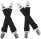 qiqiaollo 4 Stück elastische Bein-Clips, Stiefel, Matratzen-Befestigungsgurt-Clips, Hosenbeine, Halter, Befestigungselemente, Stiefel, Steigbügel 1193 (Farbe: Schwarz, Größe: 20,00 x 2,50 x 0,20 cm)