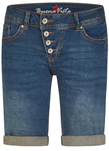 Buena Vista Damen Malibu-Short Cozy Denim - Dark Stone 4452