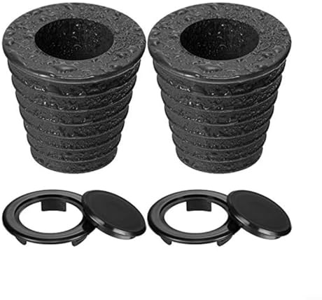 SPORTARC 4Pcs Umbrella Cone Wedge Parasol Base Stand, Outdoor Patio Rubber Umbrella Cone Wedge And Table Hole for RING And Cap Set