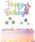 mciskin Rainbow Number 9 Cake Topper, 7pcs, Includes 'Happy Birthday' Letter & Stars, Purple, Blue, Yellow, Green, Perfect for Birthday Parties