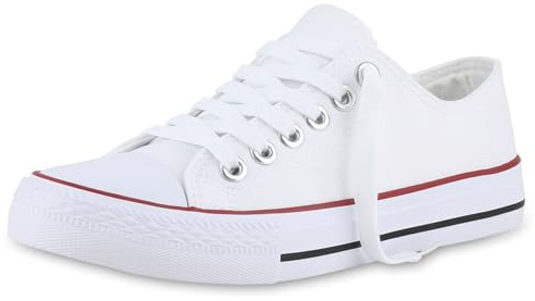 VAN HILL Damen Sneaker Low Flach Bequem Schuhe