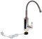ACROSSPART Durchlauferhitzer 220V Elektrischer Wasserhahn Edelstahl Küchenarmatur Modern Schwarz mit Ablesbarer LED Temperaturanzeige 3KW