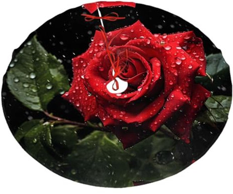 Tappeto per albero di Natale, 122 cm, adatto per interni ed esterni, decorazione per la casa. La rosa sotto la pioggia gonna per albero di Natale