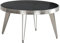 FineBuy Couchtisch Glas Metall 60x60x33 cm Sofatisch Silber, Design Wohnzimmertisch Rund, Kleiner Kaffeetisch Modern, Beistelltisch Anstelltisch Wohnzimmer