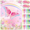 PLULON Schmetterlings-Party-Pinnspiel Kinder Pin The Tail Butterfly Geburtstagsspiel-Poster 48 Schwanzaufklebern für Jungen Mädchen Geburtstagsparty-Geschenke Wanddekoration Klassenzimmer-Aktivitäten