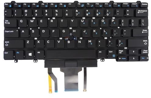 Tastiera di ricambio con layout US/DE/FR/SP/LES/PT/UK per tastiera Dell Latitude E5450/E5470/E7450/E7470/3340/3350/5480/5490 (E5450 US)