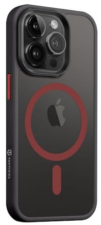 Tactical Hyperstealth Matte Schutzhülle für iPhone 14 Pro mit MagSafe Ständer – umweltfreundlich (Rot)