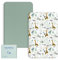Yoofoss 2 Pack Baby Spannbettlaken Spannbetttuch Mikrofaser Matratzenauflage Atmungsaktiv Matratzenschoner Laken für 50x89 cm 50x90 cm 55x90 cm Beistellbett Babybetten Kinderbett