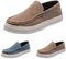 Generisch Scarpe in tela da uomo – Espadrilles per l'estate – Pantofole in tela – ciabatte estive con antiscivolo casual Lofers scarpe basse per il tempo libero senza lacci, cachi, 39 EU