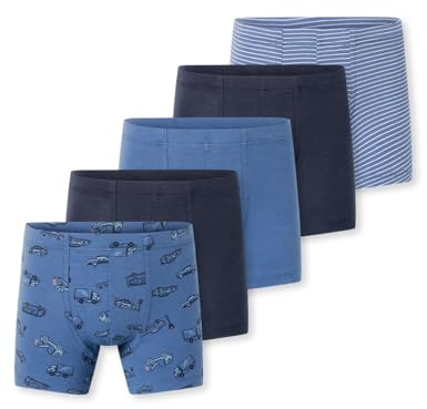 Schiesser Jungen 5 Pack Boxershort Unterhosen - 95/5 Organic Bio Baumwolle - Größe 92 bis 140