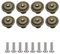 JIADEXIN 8 Stück Möbelgriffe Vintage Einlochgriff mit Schrauben Bronze Möbelknöpfe Antik Schubladenknöpfe für Möbel Schublade Küche Badezimmer Kleiderschrank Schminktisch（25mm）