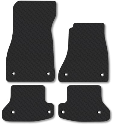 Audi A5 (2017-2022) [Convertible] 5mm Rubber Car Mats | Heavy Duty Rubber Tailored Fit Floor Mats Full Coverage Durable Waterproof Accessories Easy Clean Anti Slip Made in the UK