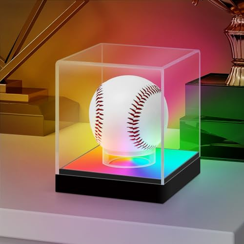 Acryl Vitrine / Schaukasten / Display Case / Acryl Box für Golf, Tennisball, Minifiguren, Mineralien | mit LED Beleuchtung (10x10x10 cm)