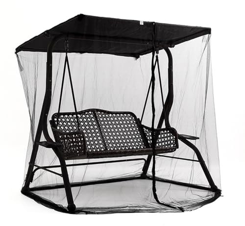 Moustiquaires, Moustiquaire avec Fermeture éclair pour Parasol 3 Places Balançoire De Porche Moustiquaire pour Balançoire De Jardin Extérieure Balcon Voyage Camping Chaise Pivotante