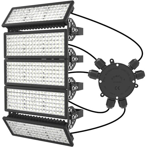 BERSUANG 500W LED Strahler Außen, Kaltweiß 6500K 70000LM Scheinwerfer Aussen, IP67 Wasserdicht Außenstrahler, LED Flutlicht Verstellbarer 180° Halter für Garten Garage Sportplatz