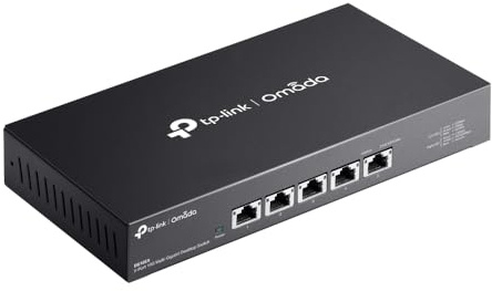 Switch non gestito Omada a 5 porte 10G | Capacità 100Gbps | 5 velocità (10G/5G/2.5G/1G/100M) | Funzionamento silenzioso senza ventola | Ideale per video 8K, NAS 10G e workstation di gioco
