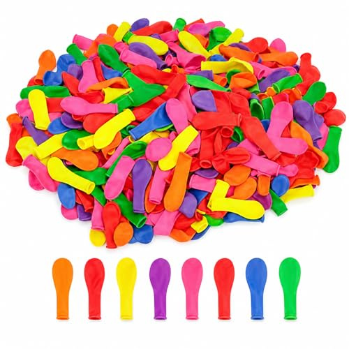 DazzJoy Wasserbomben Ballons für Poolspielzeug, 200 Stück Mini Luftballons Bunt, Bunte Wasserbomben Luftballons, Ballons für Wasserspiele, Wasserschlacht, Wasserspielzeug Kinder