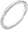 JewelryWeb Ring 14 Karat Weißgold poliert gehämmert Größe N 1/2 1,8 mm