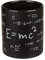 Haus und Deko XL Tasse in Tafel-Kreide-Optik Steingut matt schwarz Jumbo Kaffeebecher ca. 850 ml Coffee Mug Kaffeetasse Mathematik Physik E=mc²